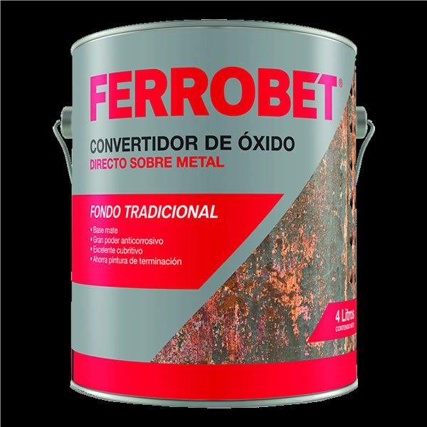 FerroBet Convertidor de oxido Negro 1 Lt-Pinturerias Sagitario