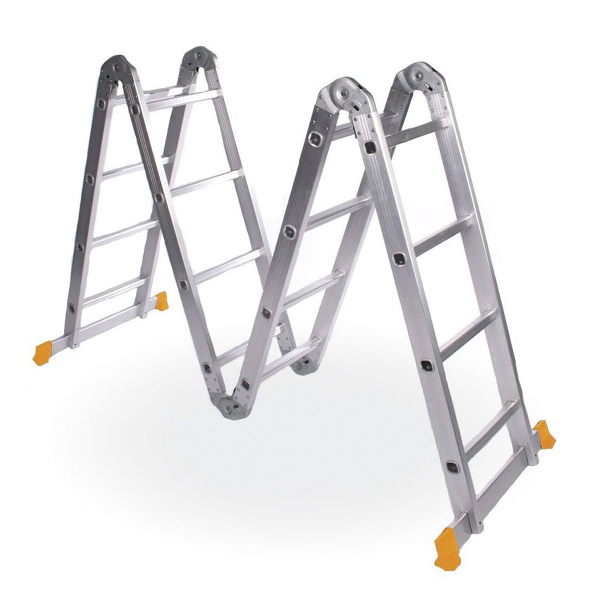 Escalera De Aluminio Plegable Reforzada 4 Escalones