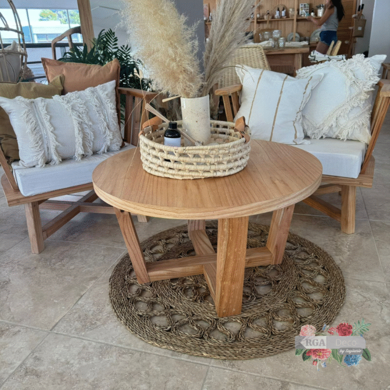 Mesa Ratona Redonda Gervasoni - Madera Paraíso 80cm
