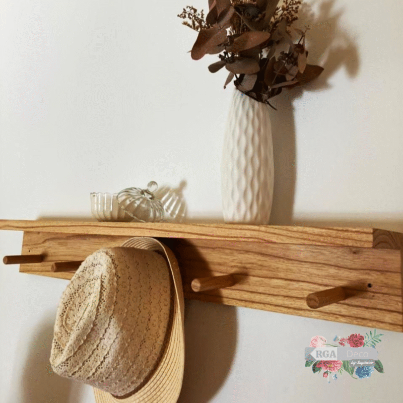 Perchero+Estante - Madera Paraíso 80x11x11,5cm