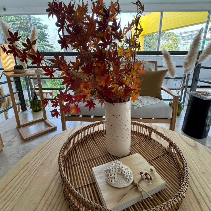 Florero / Porta Utensilios De Cocina Cerámica - Destellos Beige