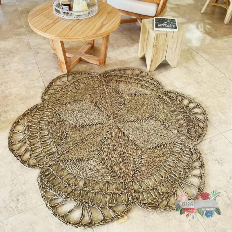 Alfombra Seagrass Flor - 120cm