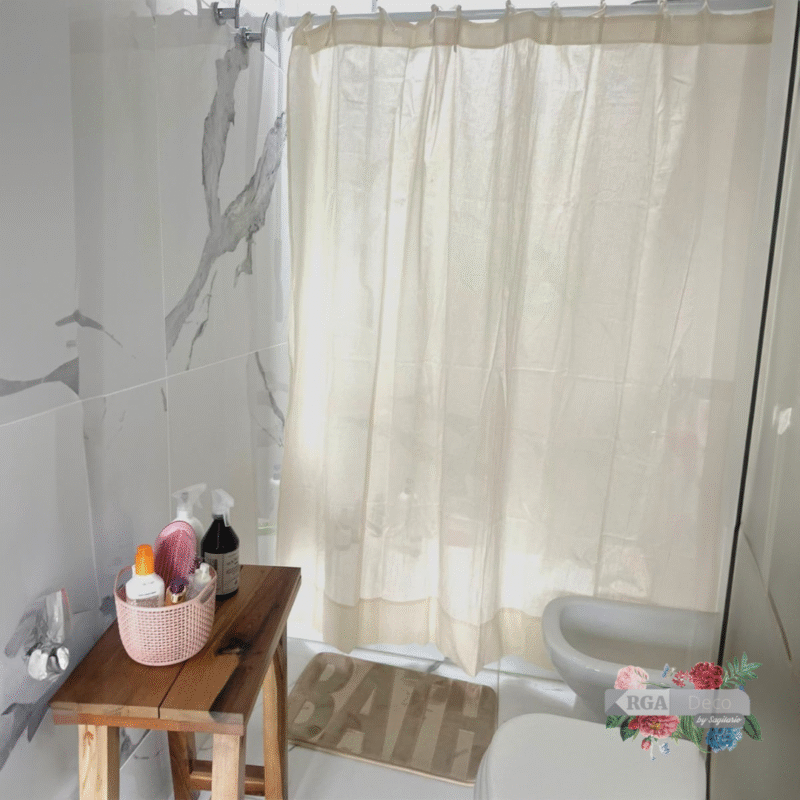 Cortina De Baño Gasa De Algodón 180x180cm