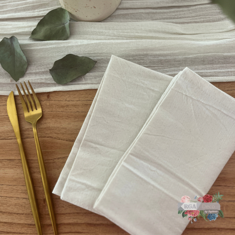 Servilletas de Tusor Crudo x6