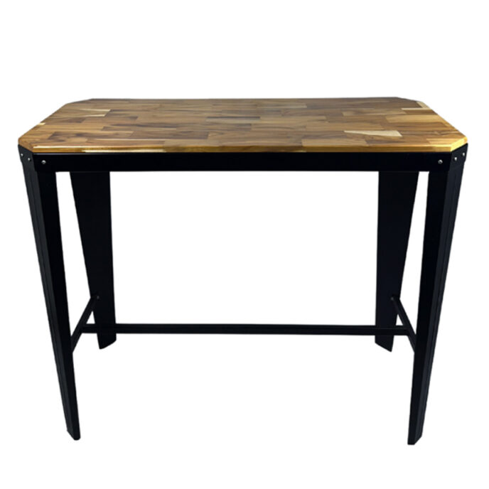 Mesa Runko Tromen 120 cm Negra Con Madera