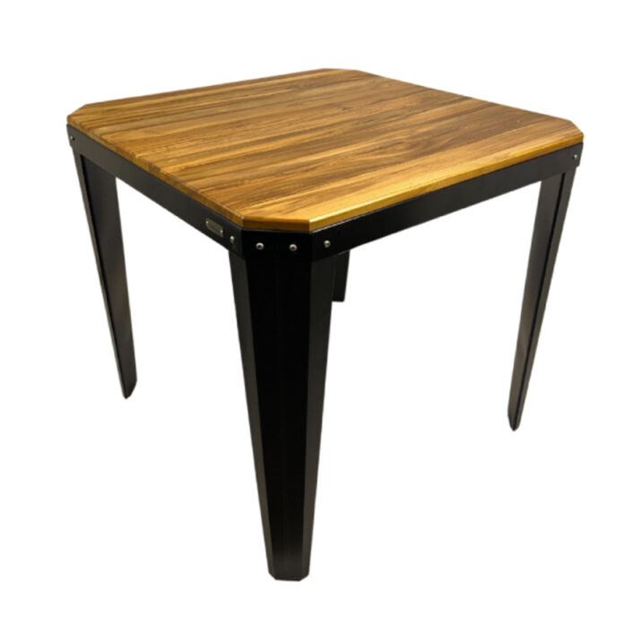 Mesa Runko Tromen 83 cm Negra Con Madera - Imagen 2