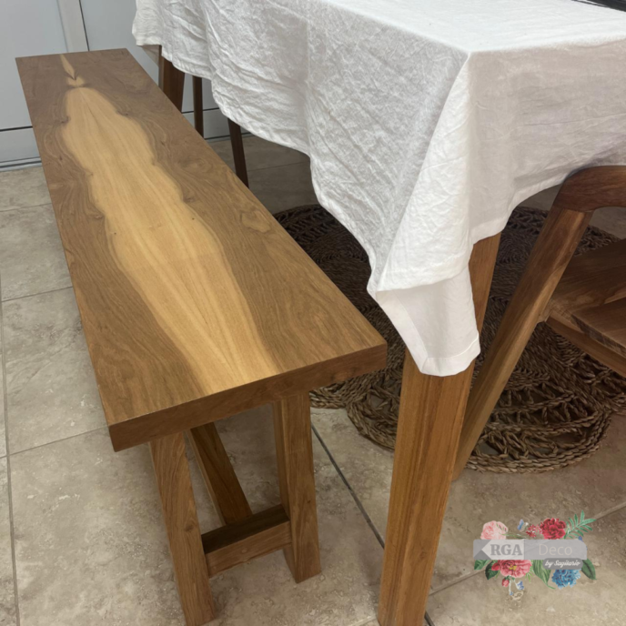 Pie de Cama o Banco 1.50x30x47cm – Madera Petiribi - Imagen 2