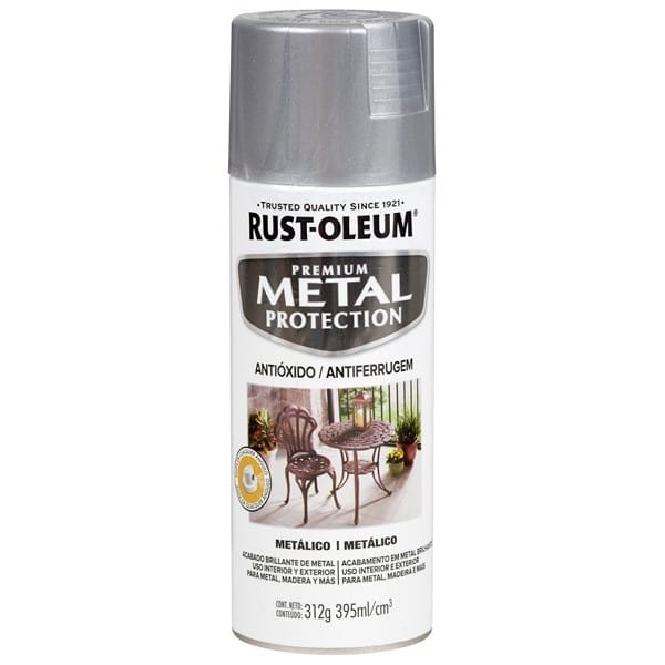 Aerosol Rust Oleum Metal Protection Metálico Plata - 312gr