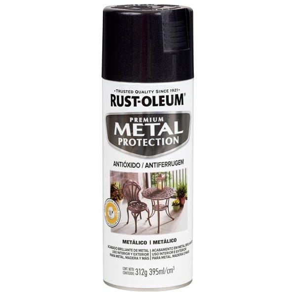 Aerosol Rust Oleum Metal Protection Metálico Negro Noche - 312gr