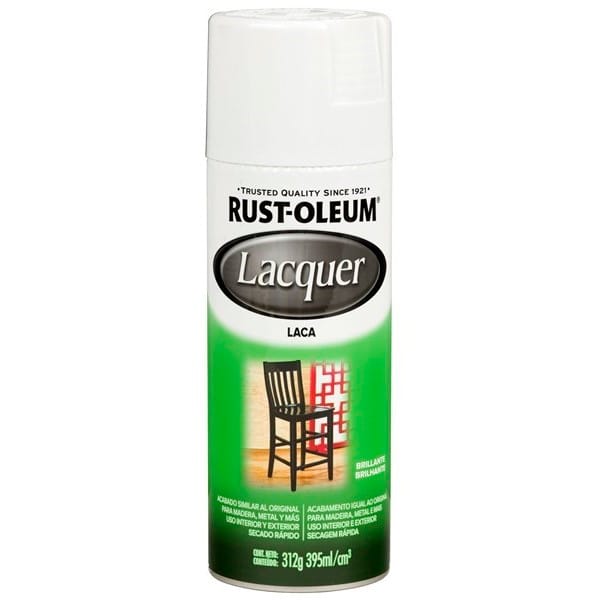 Aerosol Rust Oleum Laca para Muebles Blanco Brillante