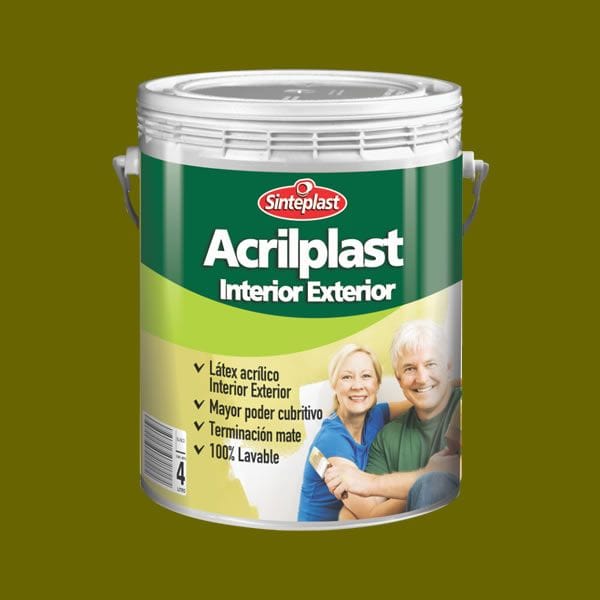 Acrilplast Gris Cemento 20 Litros Látex acrílico para interior y exterior Sinteplast