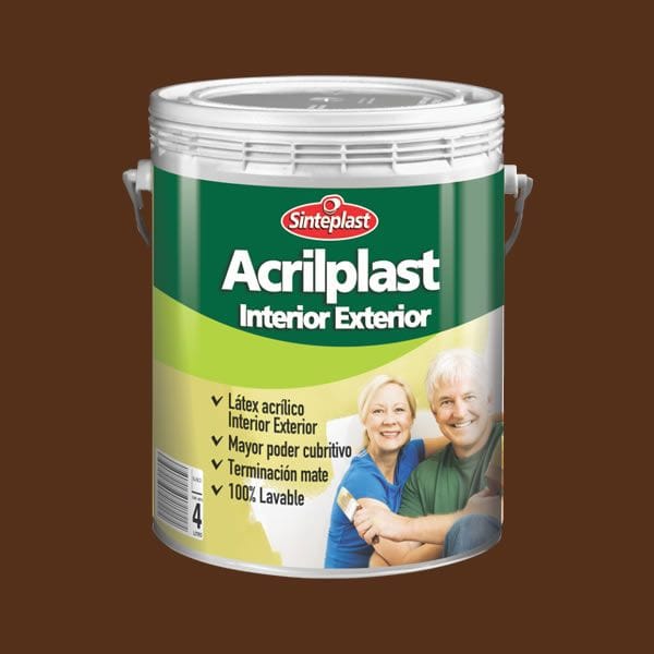 Acrilplast Marrón Africano 20 Litros Látex acrílico para interior y exterior Sinteplast