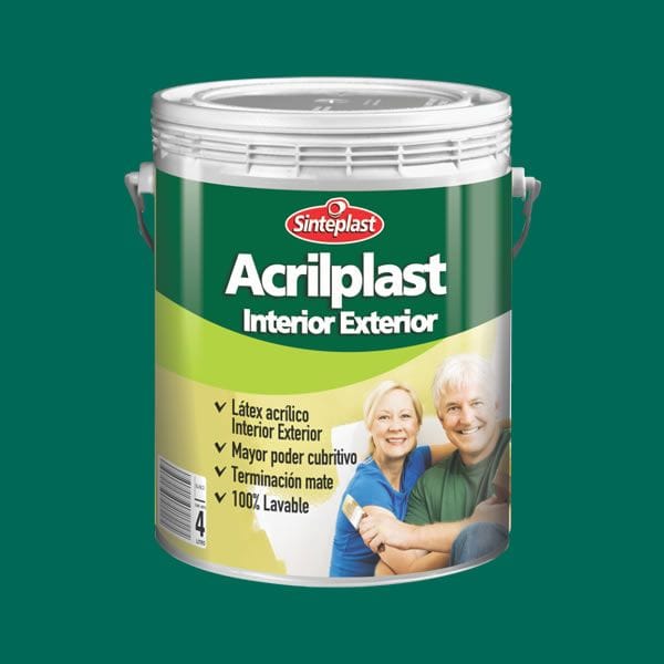 Acrilplast Verde Foresta 4 Litros Látex acrílico para interior y exterior Sinteplast