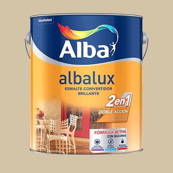 Albalux 2 en 1 Marfil Champagne 4 Litros Esmalte Sintético