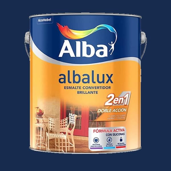 Albalux 2 en 1 Azul Marino 4 Litros Esmalte Sintético