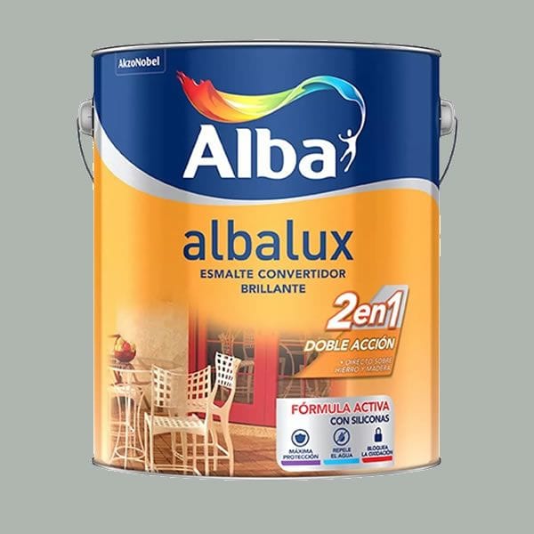 Albalux 2 en 1 Gris Espacial 4 Litros Esmalte Sintético