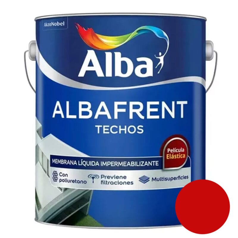 Albafrent Impermeabilizante Techos Membrana Líquida 20 Kg Rojo