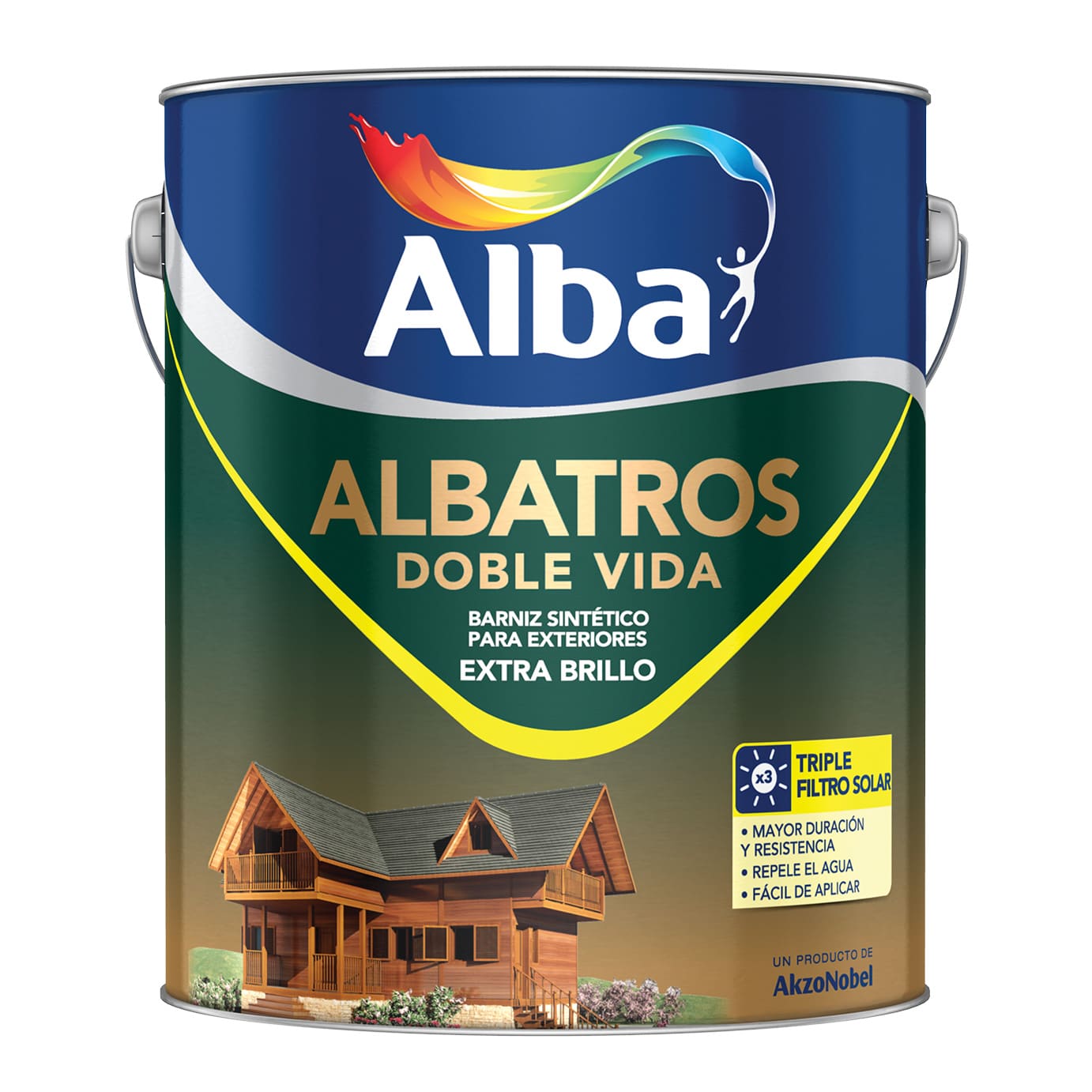 Barniz Sintético Brillante Albatros Doble Vida Incoloro 4 Litros