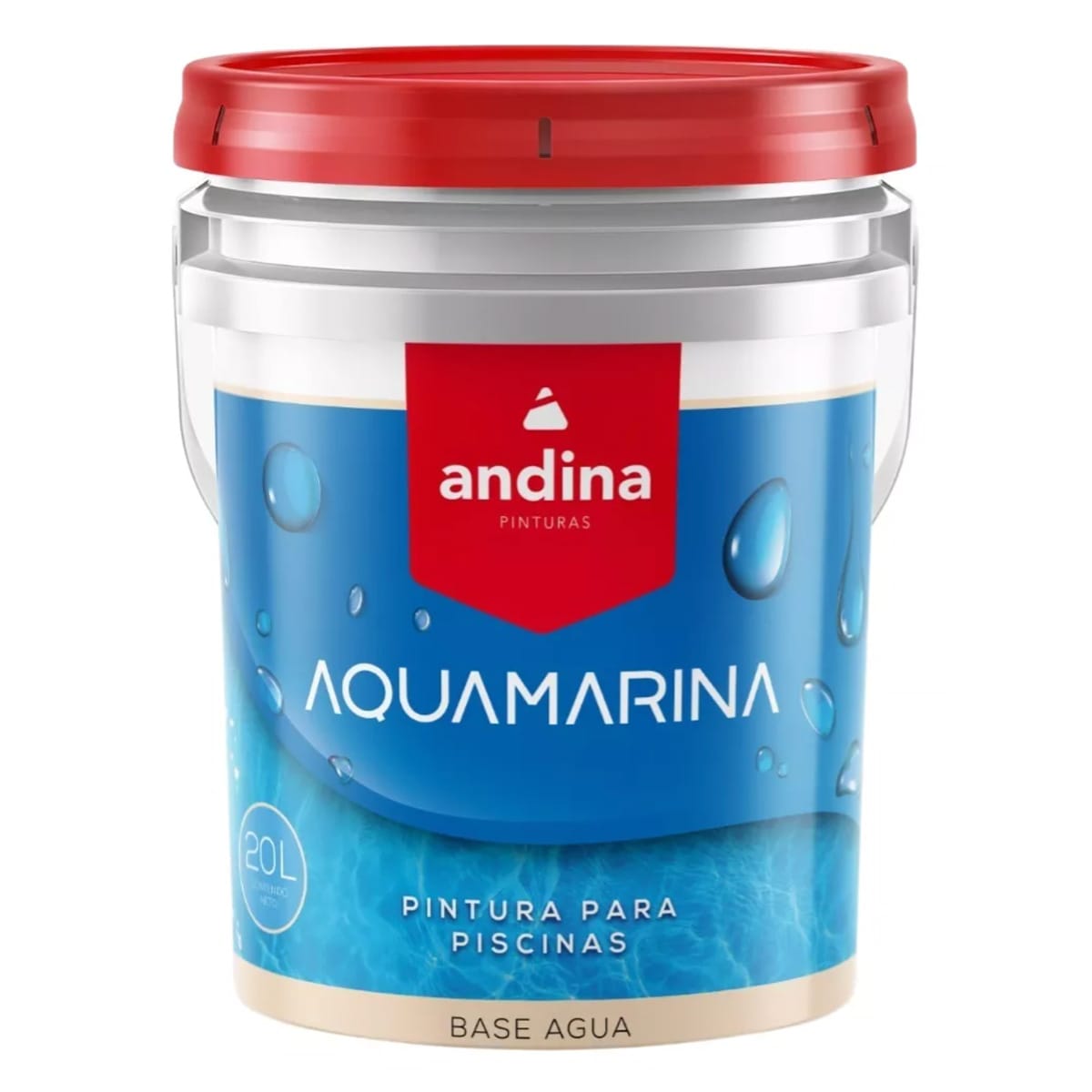 Pintura Piletas Piscinas Andina Aquamarina 20 Lts Celeste