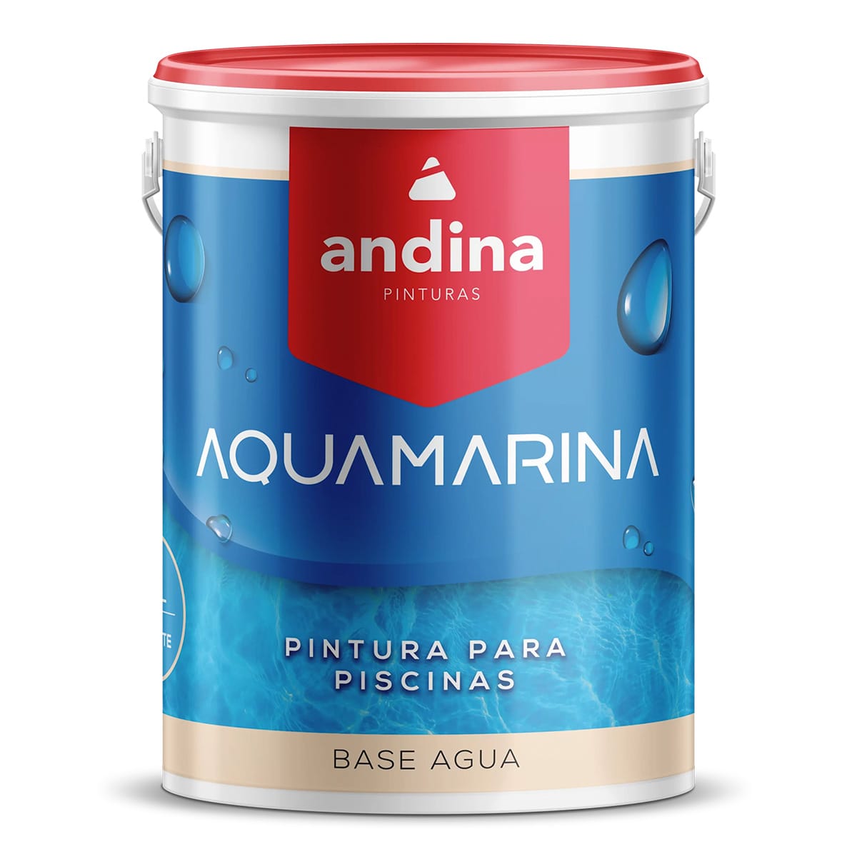 Pintura Piletas Piscinas Andina Aquamarina 4 Lts Celeste