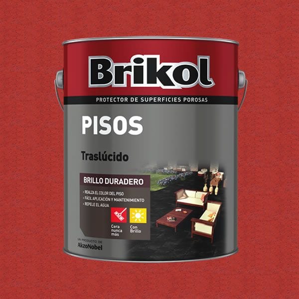 Brikol Pisos Traslúcido Rojo 1 Litro