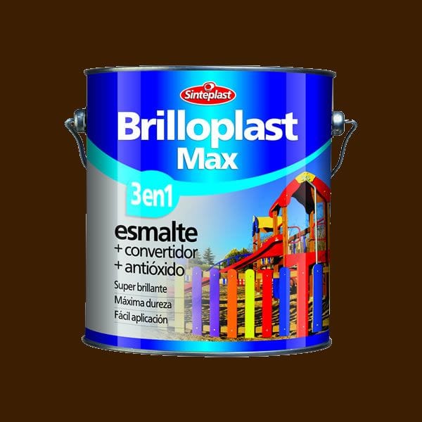 Brilloplast Marrón Tinaja 1/2 Litro Esmalte y Convertidor de Óxido Interior/Exterior Sinteplast