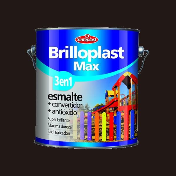 Brilloplast Negro 1/4 Litro Esmalte y Convertidor de Óxido Interior/Exterior Sinteplast