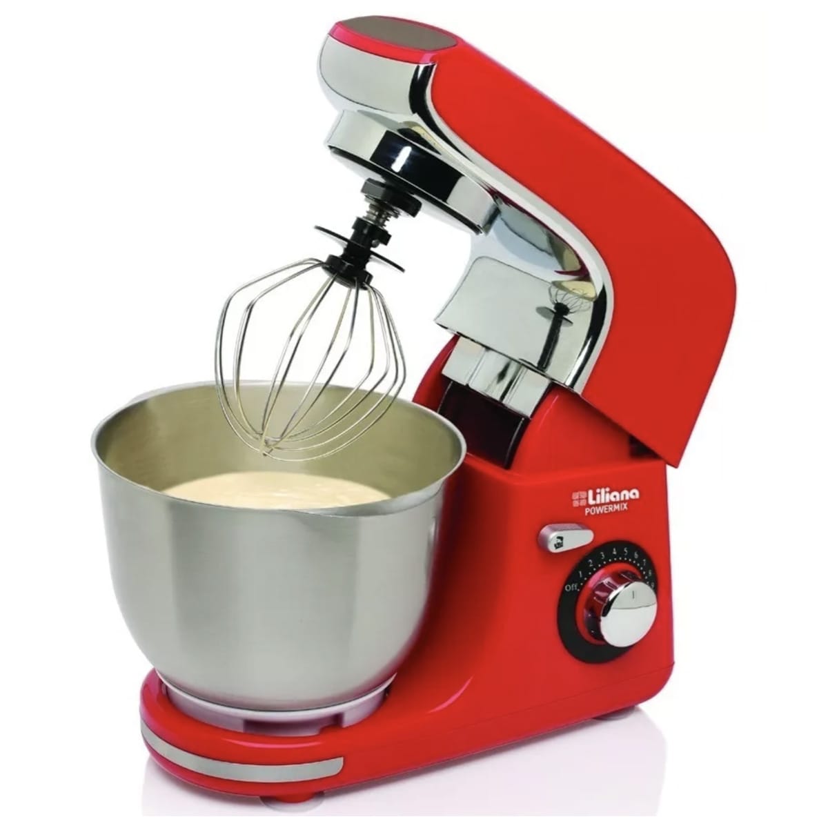Batidora De Pie Liliana Powermix Ab91 Roja 50 Hz X 60 Hz Color Rojo