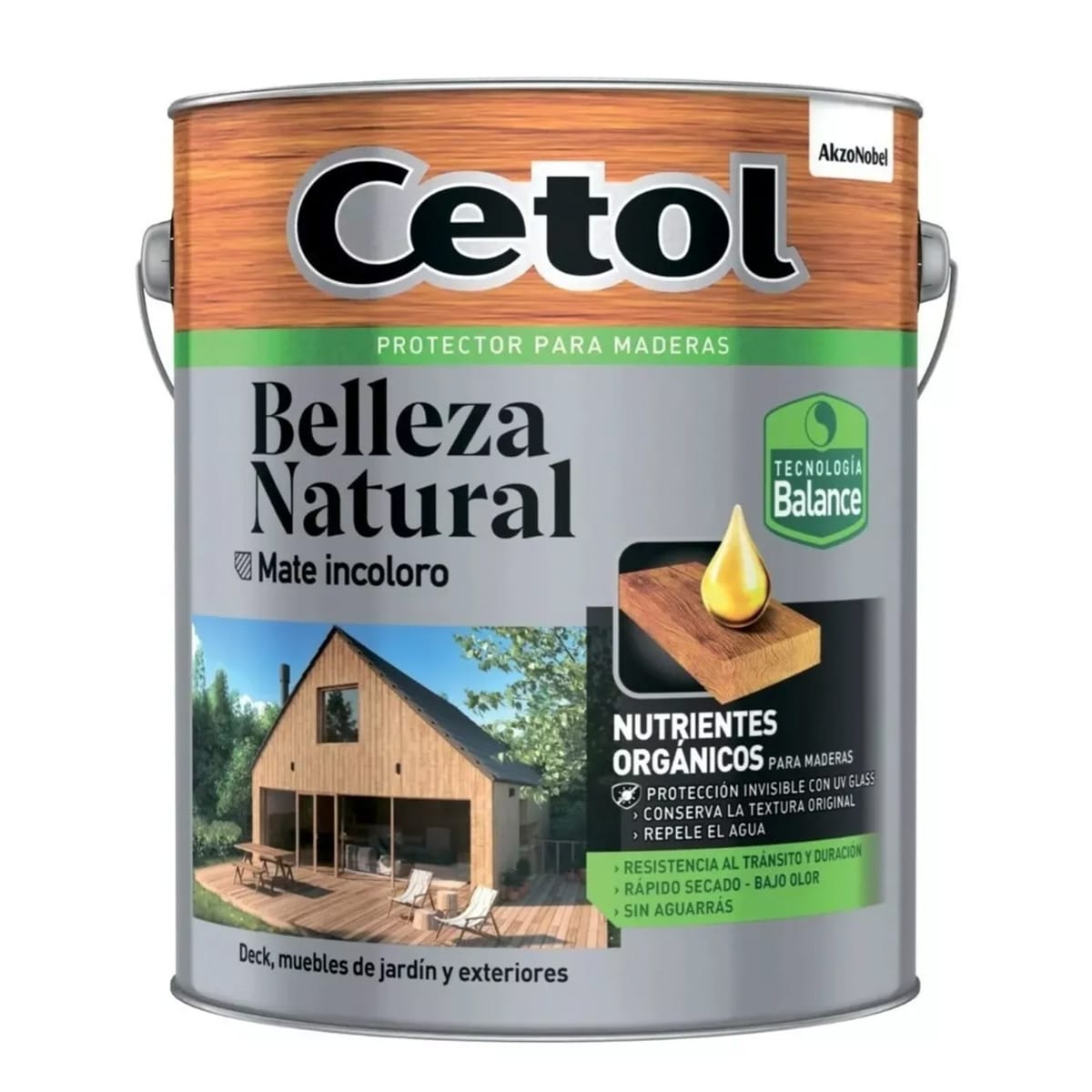 Cetol Belleza Natural Mate Incoloro 4 Lt Agua Mutisuperficie