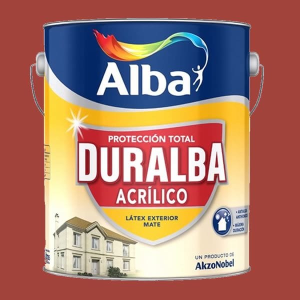 Duralba Mate Bermellón 4 Litros Látex para Exterior