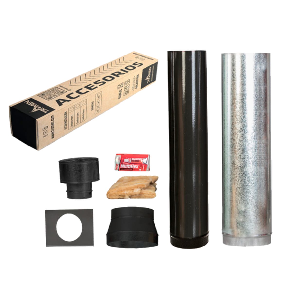 Kit Instalación Techo Tromen 4 Pulgadas Para Salamandras