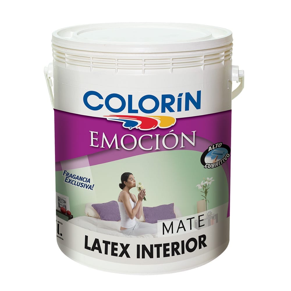 Látex Mate sedoso para Interiores Emocion Colorin 1 Litro