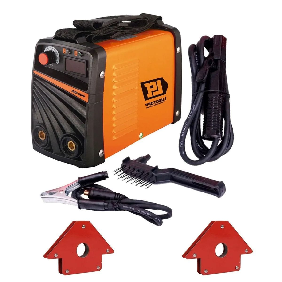 Mega Kit Soldadora Lusqtoff Iron 250 Inverter + 2 Escuadras
