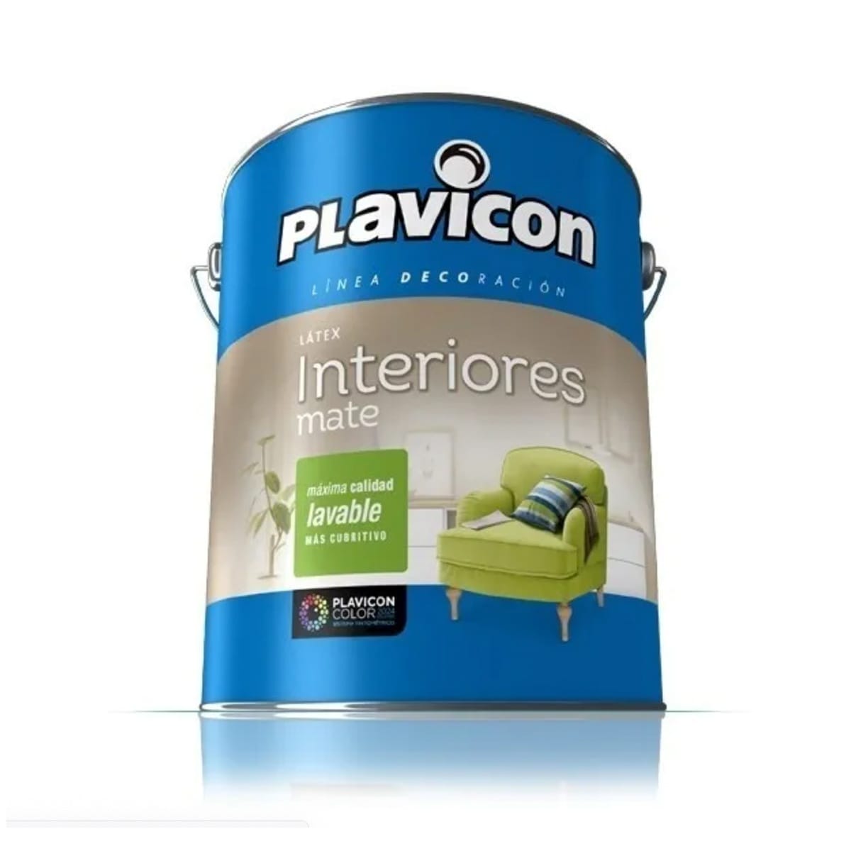 Pintura Látex Plavicon Lavable Interior Mate 1 Lt Blanco