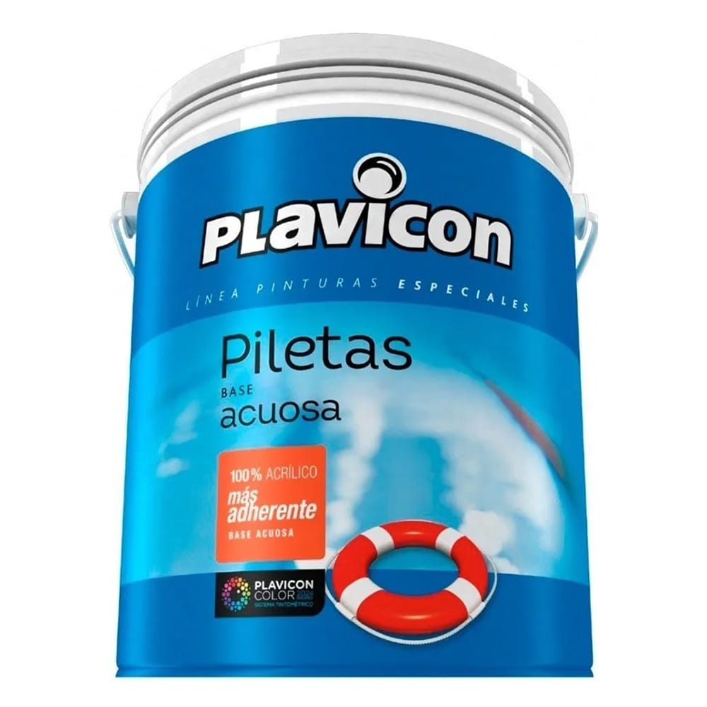 Pintura Pileta Base Acuosa Azul Plavicon 20 Lts