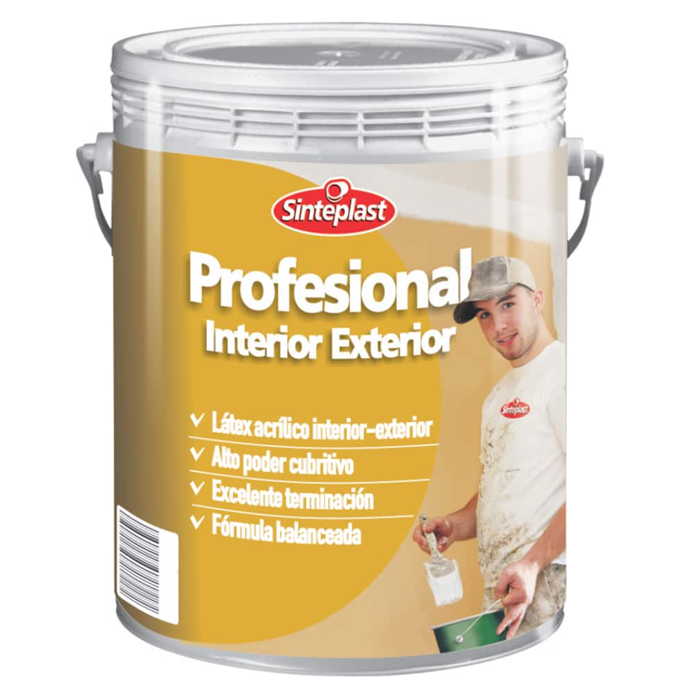 Pintura Látex Interior Exterior Mate Profesional Sinteplast 1 Litro