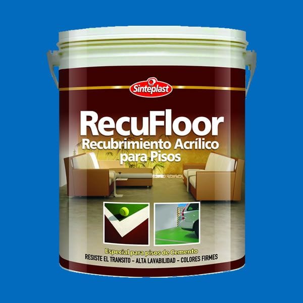Recubrimiento Acrílico para Pisos RecuFloor Azul 20 Litros