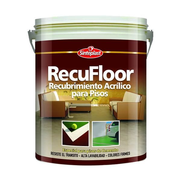Recubrimiento Acrílico para Pisos RecuFloor Blanco 20 Litros