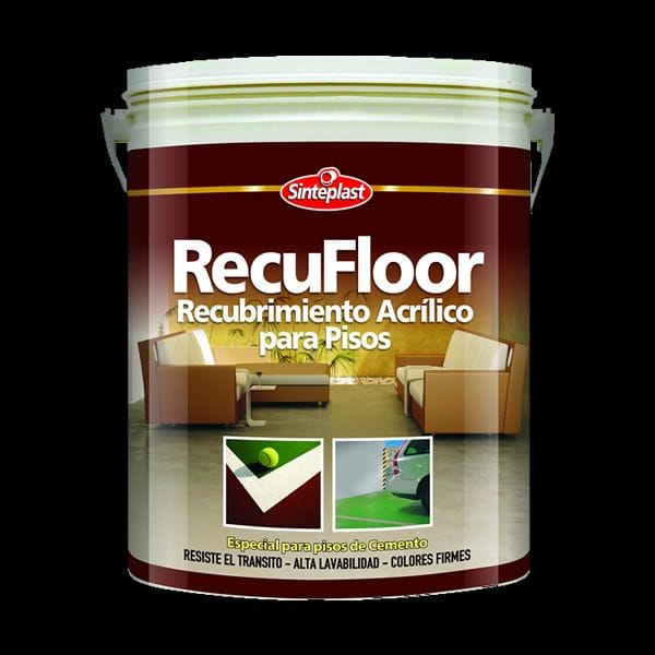 Recubrimiento Acrílico para Pisos RecuFloor Negro 20 Litros