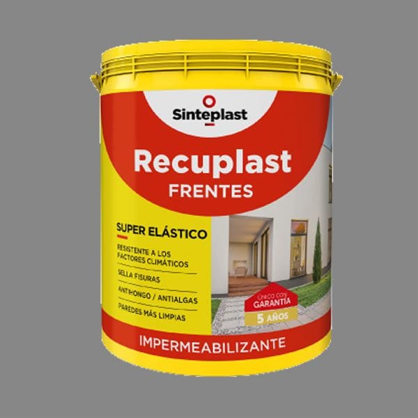 Recuplast Frentes y Muros Gris 1 Litro - Impermeabilizante para Paredes Exteriores