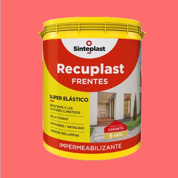 Recuplast Frentes y Muros Rosa Viejo 20 Litros - Impermeabilizante para Paredes Exteriores