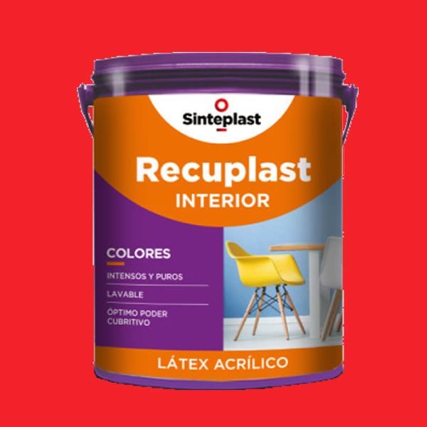 Recuplast Mate Carmín 1 Litro Látex Acrílico para Interior