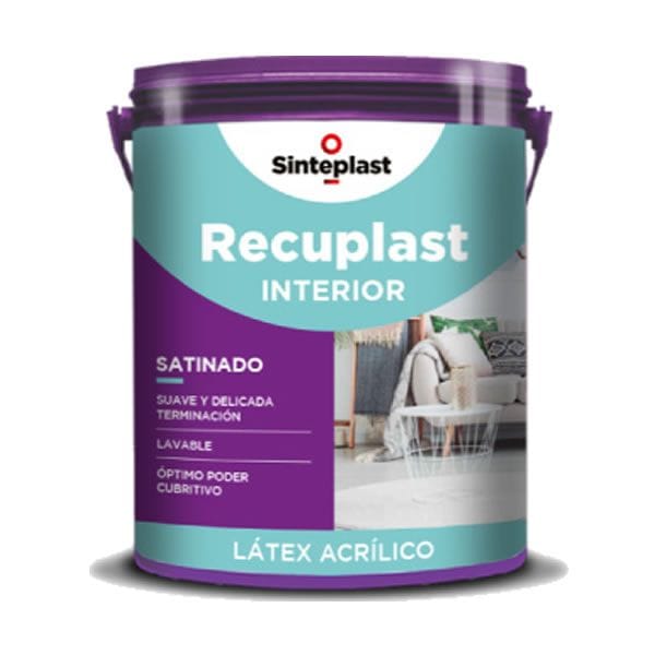 Recuplast Interior Satinado 1 Lt Pintura Látex Interior