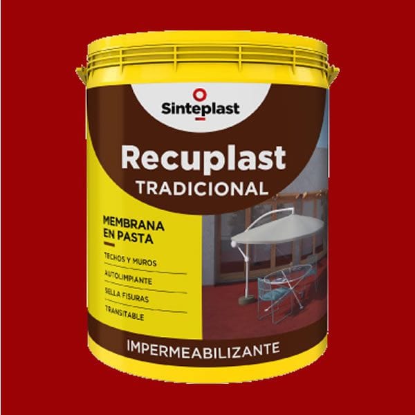 Recuplast Tradicional Teja 20 Litros - Impermeabilizante para Techos y Muros