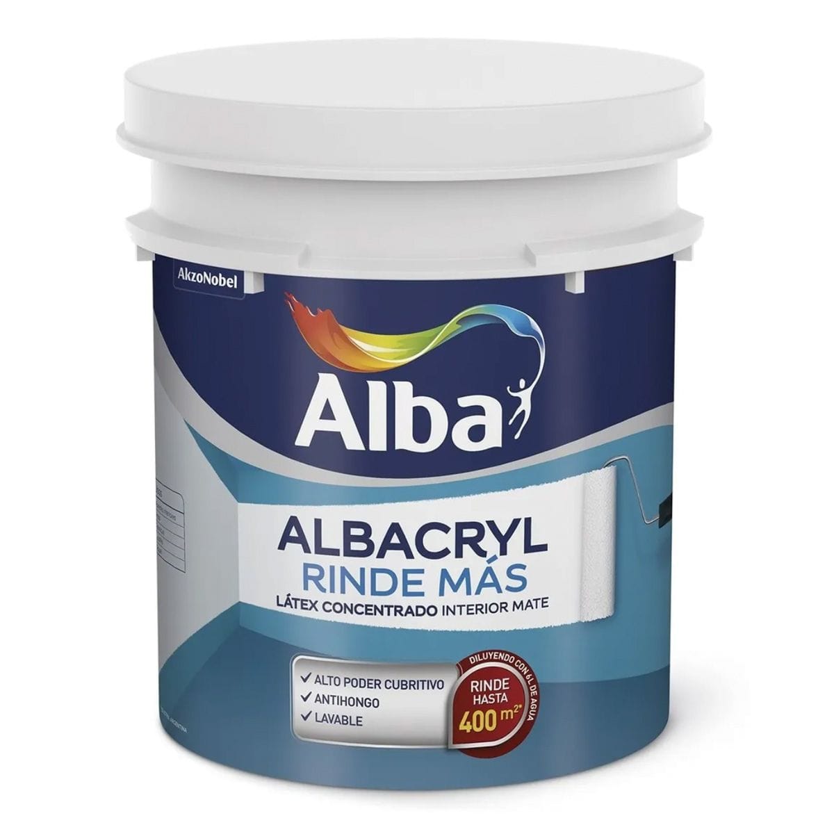 Albacryl Rinde Mas Latex Interior Mate Blanco 1 Lts