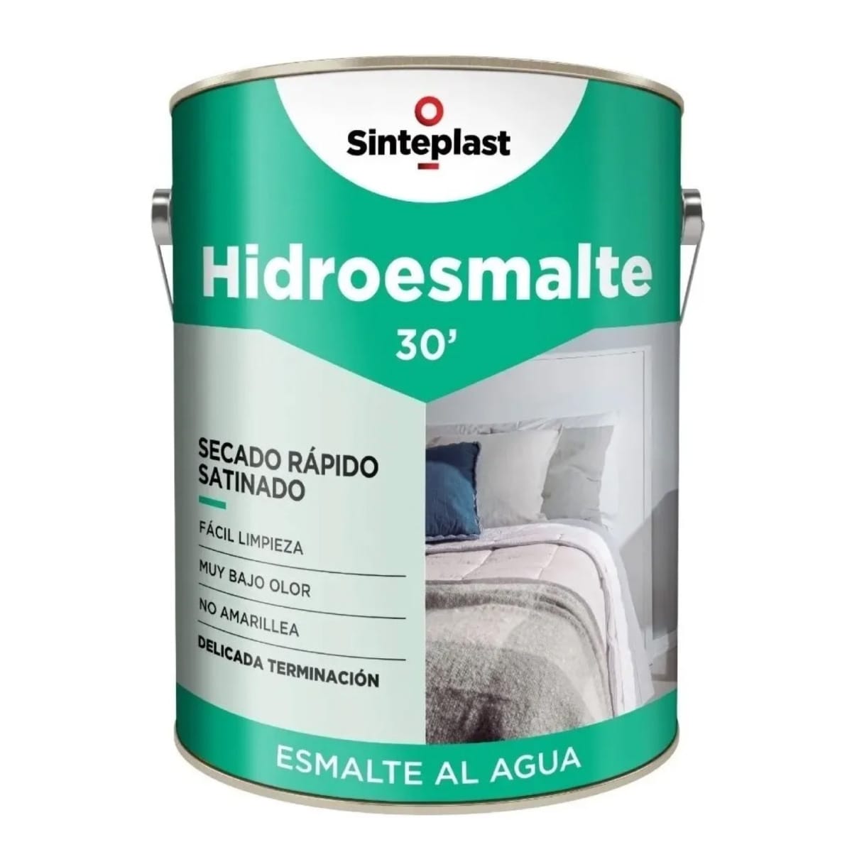 Hidroesmalte Blanco Satinado 4 Litros Esmalte Acrílico Recuplast