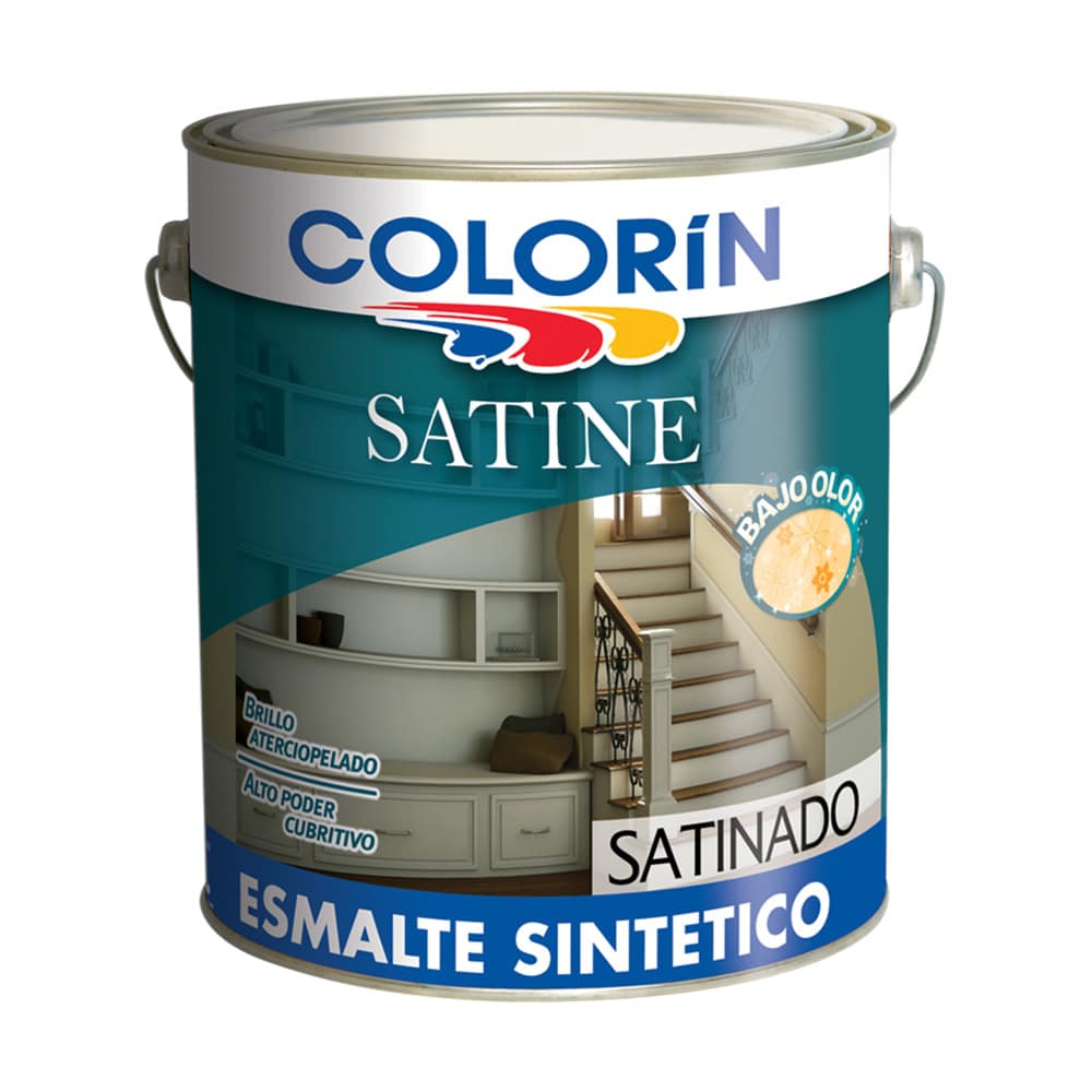 Esmalte Sintetico Satinado Colorin Blanco 4 Litros