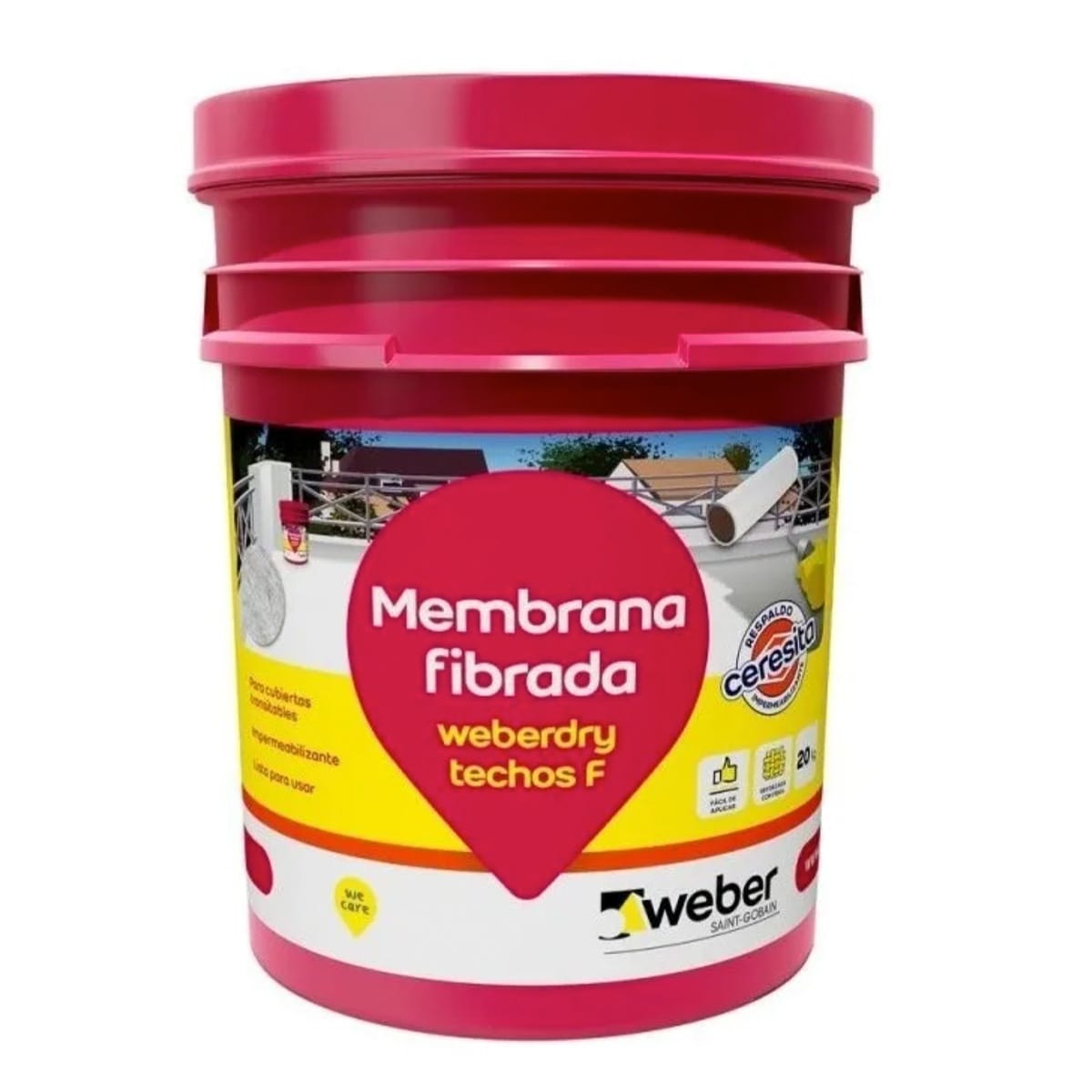 Membrana Fibrada Techos F Weberdry Weber 10kg Teja