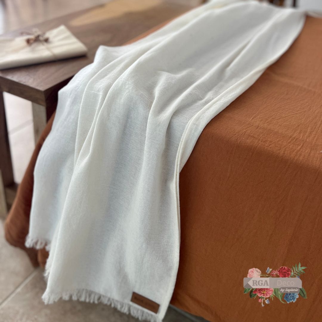Pie De Cama Gasa Pañalera Blanco Crudo 180 x 150