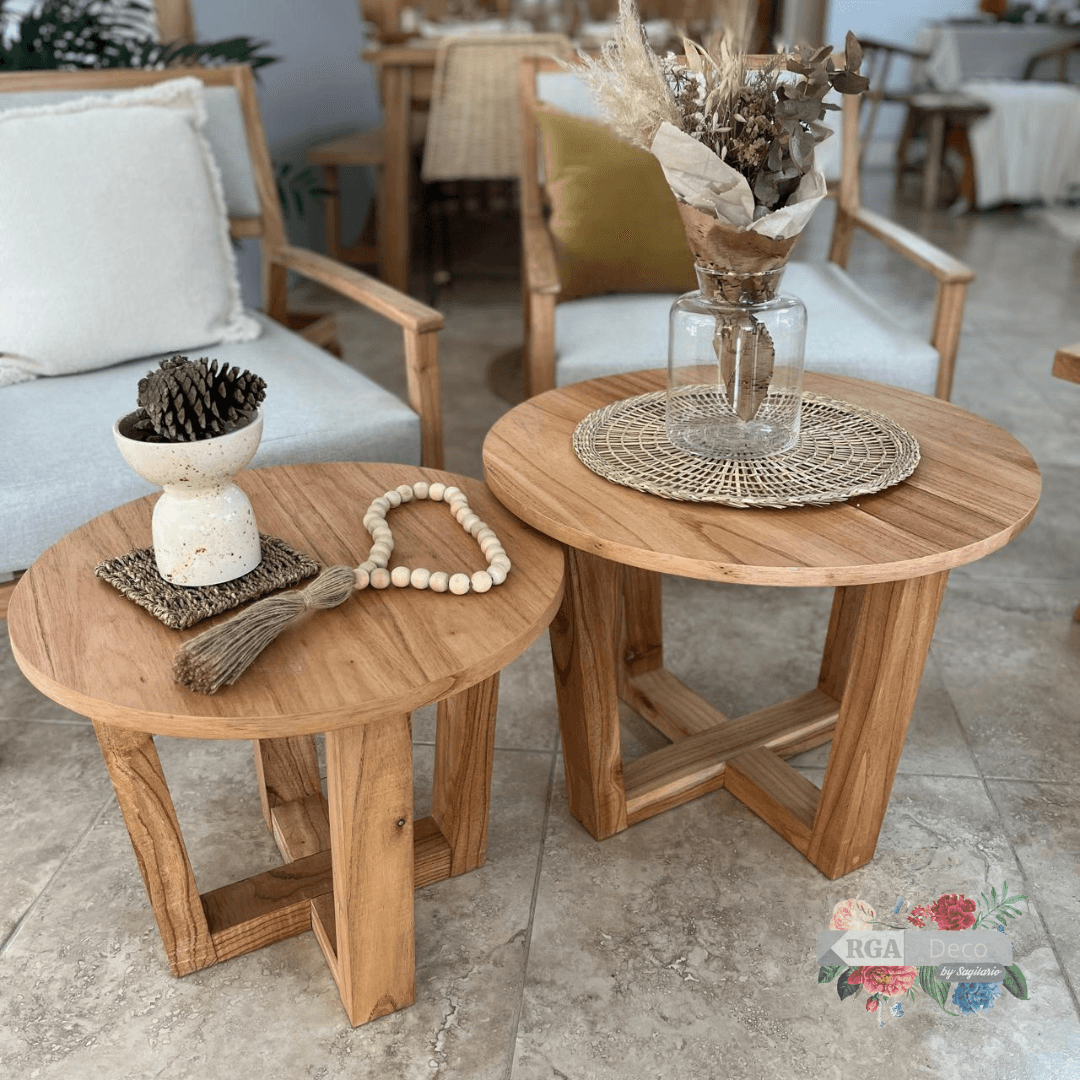 Juego de Mesas Ratonas Gervasoni - Madera Paraíso 50 y 60cm
